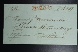 Poland: Cover 1830 Line Cancel  Nieszawa In Red (RR) Wloclawek - ...-1860 Préphilatélie