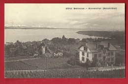 HBL-27  Hotel De Bellevue à Auvernier. Vignoble. Cachet 1926 - Auvernier