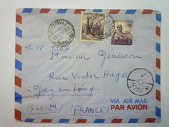 LETTRE  Au Départ De  PORT TAUFIQ  à  Destination De  GREZ-sur-LOING   1964    - Storia Postale