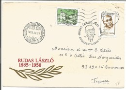 HONGRIE LETTRE FDC POUR LA FRANCE 1985 - FDC