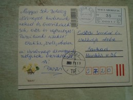 D140469 HUNGARY- Postcard - ATM Label Machine Stamp Postmark Gyula 2003  35 Ft - Machine Labels [ATM]