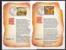 United Nations New York 1993 Human Rights  2v 2 Maxicards (32393) - Cartoline Maximum