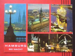 Hamburg  - Mehrbildkarte "Hamburg Bei Nacht" - Mitte