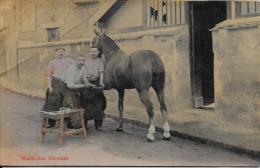 CPA Maréchal Ferrant Métier Ferrage Chevaux Horse Blacksmith Circulé - Kunsthandwerk