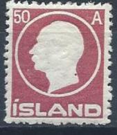 Islande 1912 N° 71 Neuf * MVLH Roi Frederik VIII - Ungebraucht