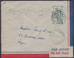 Cameroun 1952, Airmail Cover Douala To Lyon W./postmark "Douala" - Aéreo
