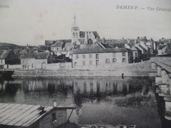 CPA 51 Marne Damery Vue Générale Péniche - Autres & Non Classés