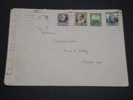 ESPAGNE - Enveloppe De Barcelone Pour Paris En 1937 , Affranchissement Plaisant, Censure - A Voir - L  3309 - Republikanische Zensur