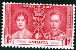 ANTIGUA, COLONIA BRITANNICA, BRITISH COLONY, COMMEMORATIVO, INCORONAZIONE, CORONATION, ELISABETTA, GIORGIO VI, Scott 81 - 1858-1960 Colonie Britannique
