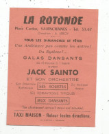Programme , Galas Dansants , LA ROTONDE , Valenciennes , Orchestre : Jack Sainto - Programmes