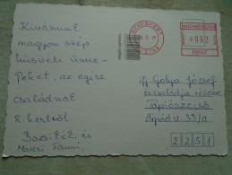 D140506 HUNGARY- Postcard - Franking Machine -  RÁKOSKERT  62  Ft - Lettres & Documents