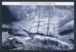 ICELAND/ISLAND 2016 - Pourquoi-Pas? 80th Memorial Anniversary, Self Adhesive Minisheet** - Navires & Brise-glace