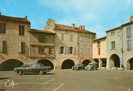 LAUZERTE  -  La Place  (Peugeot 404 - Citroën 2cv..) - Lauzerte