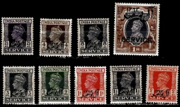 (143 Mnh) Oman (sultanate)  Service / King / Roi / König / 1944 / 9 Values  ** / Mnh  Michel Ex 1-10 - Oman