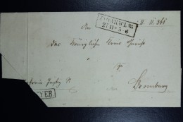 Poland: 1860 Cover  Jnowraclaw In Box Partial Boxed Transit To Bromberg German Receiving And Seal On Back - ...-1860 Prefilatelia