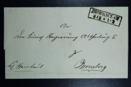 Poland: 1860 Letter  Jnowraclaw In Box  To Bromberg German Receiving Back Wax Sealed With Russian Eagle - ...-1860 Prefilatelia