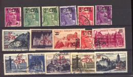 Réunion  :   Yv  289...306  (o)  16 Valeurs - Used Stamps