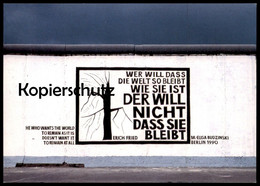 ÄLTERE POSTKARTE BERLIN M.-ELISA BUDZINSKI BERLINER MAUER THE WALL LE MUR ART WELT VERÄNDERUNG Ansichtskarte Postcard AK - Muro Di Berlino