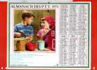 CALENDRIERS ALMANACH DES P.T.T Dépt SOMME ANNEE DE VOTRE NAISSANCE 1971. 2 PHOTOS. INTERIEUR 6 PAGES COMPLET - Big : 1971-80