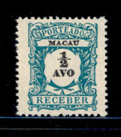 ! ! Macau - 1904 Postage Due 1/2 A - Af. P 01 - MH - Impuestos