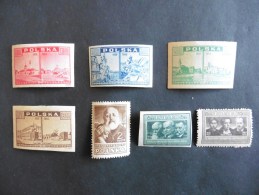 Pologne : 7 Timbres Neufs Charnière - Colecciones