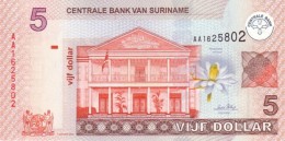 SURINAME 5 DOLLARS 2004 P-157a UNC [SR540a] - Suriname