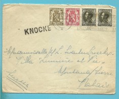 401+420+423 Op Brief Stempel BRUGGE , Met Naamstempel (Griffe D'origine) KNOCKE - 1934-1935 Leopoldo III