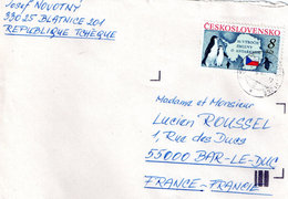 Lettre De Tchecoslovaquie Pour La France (pa.  En 19... ) - Posta Aerea