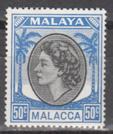 MALAYA - MALACCA     SCOTT NO. 41   MINT-HINGED     YEAR   1954 - Malacca