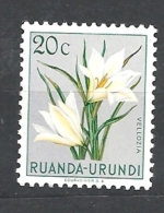 RUANDA URUNDI   1953 Indigenous Flora  ** - Oblitérés