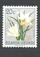 RUANDA URUNDI   1953 Indigenous Flora  *HINGED - Gebraucht