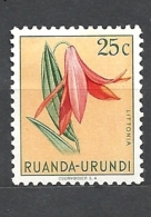 RUANDA URUNDI   1953 Indigenous Flora  *HINGED - Used Stamps