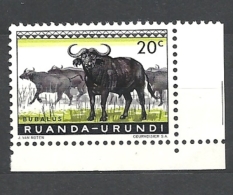 RUANDA URUNDI  1959 Fauna Syncerus Caffer BUFFALO  MNH** - Gebraucht