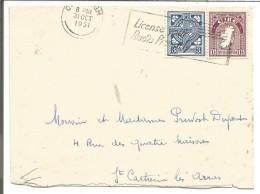 IRLANDE LETTRE POUR LA FRANCE 1951 - Covers & Documents