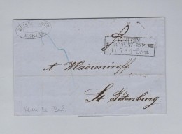 Heimat DE BE BERLIN-STADTPOST-EXP XII Im Kasten 1859-07-14 Brief Nach St Petersburg - Autres & Non Classés