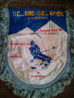 ULTRA RARE FLAG 1979 ALPINE DAYS NATIONAL SKI RUNNIG I PLACE USED BIG SIZE - Sport Invernali