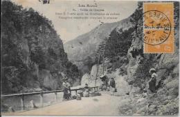 CPA Hautes Alpes éboulement De Rochers Attente Du Courrier Queyras Circulé - Altri & Non Classificati