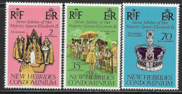 Nouvelles-Hébrides Neufs Sans Charniére, MINT NEVER HINGED, SILVER JUBILEE OF HER MAJESTY QUEEN ELIZABETH II - Nuevos