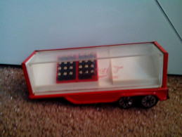 ULTRA RARE  TRAILER FOR TRUCK ADVERTISE COCA COLA 1970:S BULGARIA WITH 2 FRAMES SET USED - Jouets
