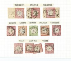 1872-74. GERMAN  OCCUPATION. POLISH TOWNS  CANCELLATIONS . ELEVEN  STAMPS. - ...-1860 Prefilatelia
