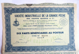 ACTION SOCIETE INDUSTRIELLE DE LA GRANDE PECHE MAURITANIE  -  1942 TITRE 02696 - Africa