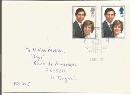 GB LETTRE DE GLASGOW POUR LA FRANCE 1981 - Marcophilie