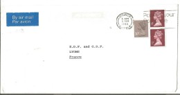 GB LETTRE DE IPSWICH POUR LA FRANCE 1986 - Postmark Collection