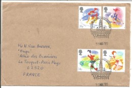 GB LETTRE DE GLASGOW POUR LA FRANCE 1988 - Postmark Collection