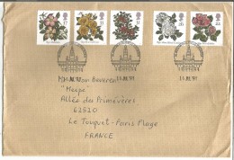 GB LETTRE DE GLASGOW POUR LA FRANCE 1991 - Poststempel