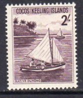 Cocos (Keeling) Islands 1963 2/- Definitive, Hinged Mint (AU) - Cocos (Keeling) Islands