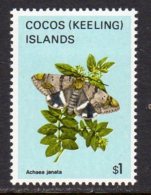 Cocos (Keeling) Islands 1982 Butterflies Definitives $1 Value, MNH (AU) - Cocos (Keeling) Islands