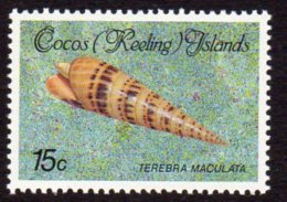 Cocos (Keeling) Islands 1985 Shells & Molluscs Definitives 15c Value, MNH (AU) - Cocos (Keeling) Islands