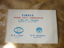 FINALS RUGBY CUP YUGOSLAVIA-1971 - Rugby