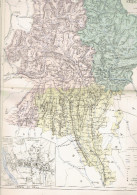 CARTE GEOGRAPHIQUE 1880 FRANCE DEPARTEMENT DES HAUTES PYRENEES PLAN DE TARBES PAR MALTE BRUN - Cartes Géographiques